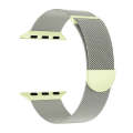 For Apple Watch Series 7 41mm Two Color Milanese Loop Magnetic Watch Band(Starlight Green)