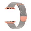 For Apple Watch Series 7 45mm Two Color Milanese Loop Magnetic Watch Band(Starlight Orange)