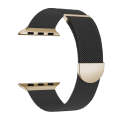 For Apple Watch Series 6 44mm Two Color Milanese Loop Magnetic Watch Band(Black Gold)