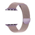 For Apple Watch Series 3 38mm Two Color Milanese Loop Magnetic Watch Band(Pink Purple)