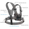 6 in 1 Phone Clamp Adjustable Body Mount Belt Chest Strap with Mount & Screw(Grey)
