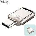 EAGET 64G USB 3.1 + Type-C / USB-C  Interface Metal Twister Flash U Disk, with Micro USB OTG Adapter