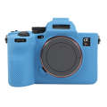 For Sony ILCE7RM5 / A7R5 Litchi Texture Soft Silicone Protective Case(Blue)