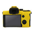For Sony ILCE7RM5 / A7R5 Litchi Texture Soft Silicone Protective Case(Yellow)