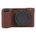 For Sony ILCE-6700 / A6700 Litchi Texture Soft Silicone Protective Case(Coffee)