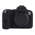 For Canon EOS R6 Mark II Litchi Texture Soft Silicone Protective Case(Black)