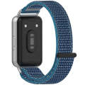 For Samsung Galaxy Fit 3 Nylon Loop Hook and Loop Fastener Watch Band(Ocean Blue)