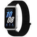 For Samsung Galaxy Fit 3 Nylon Loop Hook and Loop Fastener Watch Band(Black)