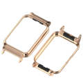 For Samsung Galaxy Fit 3 18mm Metal Frame Watch Protective Case(Rose Gold)