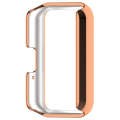 For Samsung Galaxy Fit 3 Diamond Half Pack Hollow PC Watch Protective Case(Rose Gold)