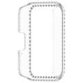 For Samsung Galaxy Fit 3 Diamond Half Pack Hollow PC Watch Protective Case((Transparent)