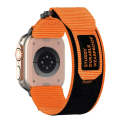 For Apple Watch SE 2023 44mm Nylon Hook And Loop Fastener Watch Band(Orange)