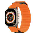 For Apple Watch Ultra 49mm Nylon Hook And Loop Fastener Watch Band(Orange)