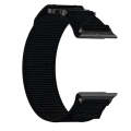 For Apple Watch Series 6 44mm Nylon Hook And Loop Fastener Watch Band(Black)