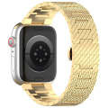 For Apple Watch Series 6 40mm Twill Stainless Steel Watch Band(Gold)