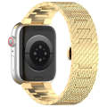 For Apple Watch Series 2 42mm Twill Stainless Steel Watch Band(Gold)