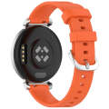 For Garmin Lily 2 14mm Silver Buckle Silicone Watch Band Wristband(Orange)