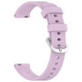 For Garmin Lily 2 14mm Silver Buckle Silicone Watch Band Wristband(Purple)