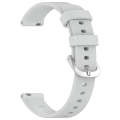 For Garmin Lily 2 14mm Silver Buckle Silicone Watch Band Wristband(Light Grey)