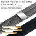 For Apple Watch 42mm ZGA Milanese Magnetic Metal Watch Band(Black)