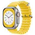 For Apple Watch Series 9 45mm ZGA Ocean Silicone Watch Band(Yellow)