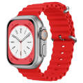 For Apple Watch Series 4 44mm ZGA Ocean Silicone Watch Band(Red)
