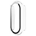 For Xiaomi Mi Band 8 PC + Tempered Film Integrated Protective Watch Case(Transparent White)