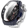 For Xiaomi Haylou Watch R8 PC + Tempered Film Integrated Watch Protective Case(Ink Blue)
