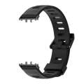 For Samsung Galaxy Fit 3 Mijobs Flat Hole Silicone Watch Band(Black)