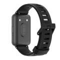 For Samsung Galaxy Fit 3 Mijobs Flat Hole Silicone Watch Band(Black)