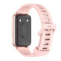 For Samsung Galaxy Fit 3 Mijobs Flat Hole Silicone Watch Band(Pink+Rose Gold)