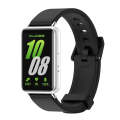 For Samsung Galaxy Fit 3 Mijobs Silicone Watch Band(Black+Silver)
