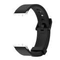 For Samsung Galaxy Fit 3 Mijobs Silicone Watch Band(Black+Silver)