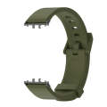 For Samsung Galaxy Fit 3 Mijobs Silicone Watch Band(Army Green+Black)