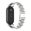For Xiaomi Mi Band 8 Mijobs GT4 Seven Beads Metal Watch Band(Silver)