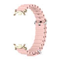 For Xiaomi Mi Band 8 Mijobs GT4 Marine Silicone Breathable Watch Band(Pink Light Gold)
