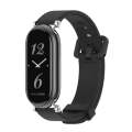 For Xiaomi Mi Band 8 Mijobs GT4 Silicone Breathable Watch Band(Black Silver)