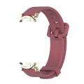 For Xiaomi Mi Band 8 Mijobs GT4 Silicone Breathable Watch Band(Wine Red Light Gold)