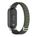 For Xiaomi Mi Band 8 Mijobs GT4 Nylon Breathable Watch Band(Army Green Silver)