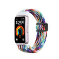 For Huawei Band 9 / 8 Magnetic Buckle Nylon Braid Watch Band(Rainbow)