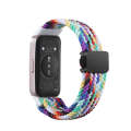 For Huawei Band 9 / 8 Magnetic Buckle Nylon Braid Watch Band(Rainbow)