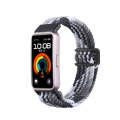 For Huawei Band 9 / 8 Magnetic Buckle Nylon Braid Watch Band(Bright Black)