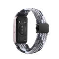 For Huawei Band 9 / 8 Magnetic Buckle Nylon Braid Watch Band(Bright Black)