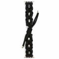For Apple Watch SE 2023 44mm Screw Nut Braided Paracord Watch Band(Black)