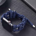 For Apple Watch SE 2023 40mm Screw Nut Braided Paracord Watch Band(Blue)