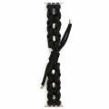 For Apple Watch Ultra 49mm Screw Nut Braided Paracord Watch Band(Black)