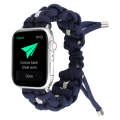 For Apple Watch Series 2 38mm Screw Nut Braided Paracord Watch Band(Blue)