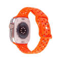 For Apple Watch Series 9 45mm Jelly Color Dots Liquid Silicone Watch Band(Orange)