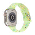 For Apple Watch Series 7 41mm Jelly Color Dots Liquid Silicone Watch Band(Green)