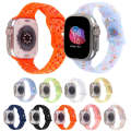 For Apple Watch Ultra 49mm Jelly Color Dots Liquid Silicone Watch Band(Transparent White)